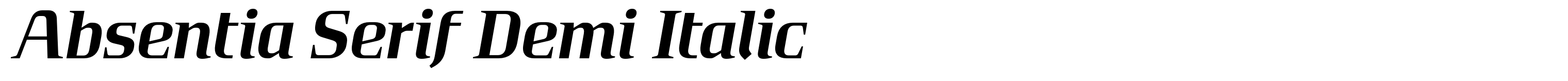 Absentia Serif Demi Italic